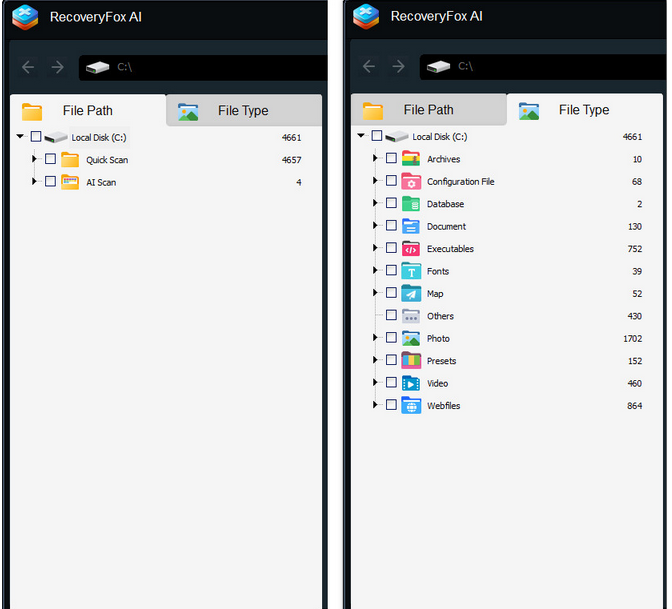 An in -depth review of Recoveryfox AI 2 2. Filter surgical files