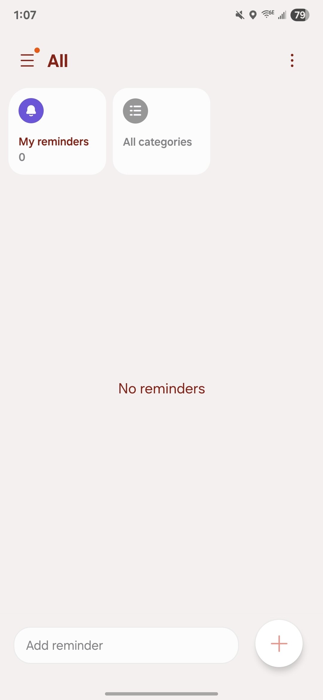 Samsung reminders in one user interface 7.