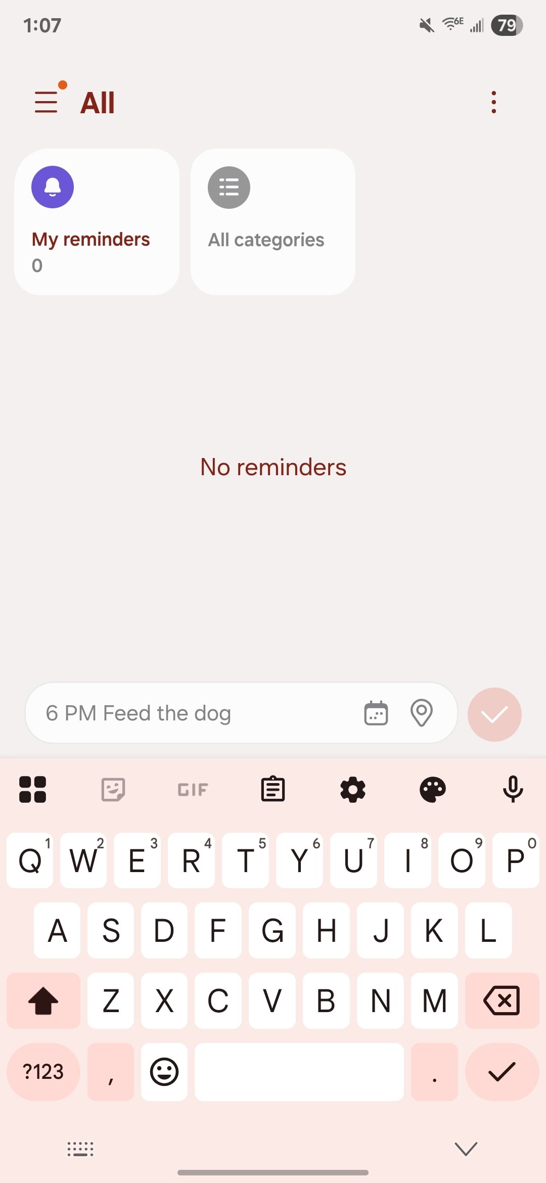 Samsung reminders in one user interface 7.
