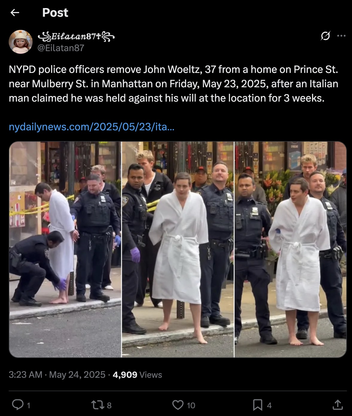 After an increase in the kidnapping of encryption throughout France, an Italian man was threatened with a saw in New York for two weeks before escaping.