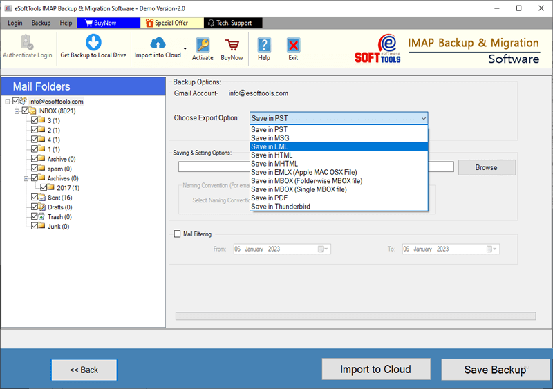 Backup Mail.Ru emails to Windows computer within just a few mouse clicks 4 Backup mail.ru to Windows computer
