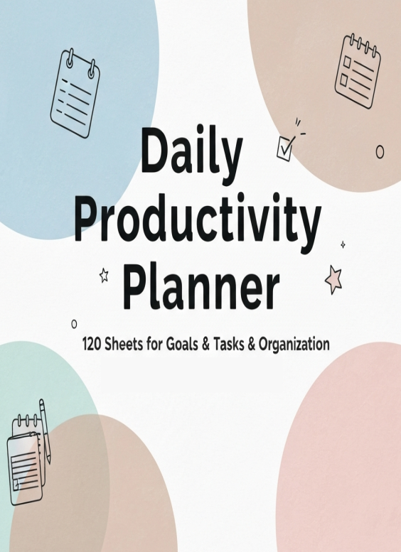 Daily Productivity Planner 120 Sheets for Goals, Tasks & Daily Organization Daily Productivity Planner: 120 Sheets for Goals, Tasks & Daily Organization