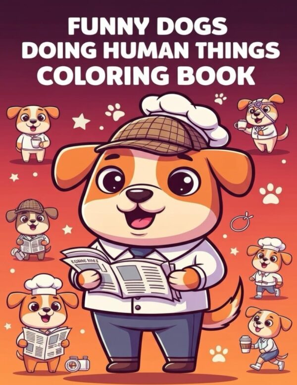Funny Dogs Doing Human Things Coloring Book Funny Dogs Doing Human Things Coloring Book