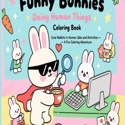 Funny bunnies doing human things Coloring Book Funny bunnies doing human things Coloring Book