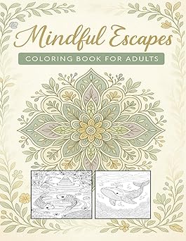 Mindful Escapes Coloring Book for Adults to Calm Mind and Stress Relief A Therapeutic Coloring Journey with 50 Serene Designs of Nature, Animals & Patterns for Stress Relief & Mental Wellness Mindful Escapes Coloring Book for Adults to Calm Mind and Stress Relief
